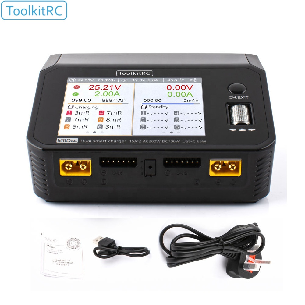 Toolkitrc M6DAC 350W X 2 USB-C - Toolkitrc M6Dac Smart Charger review and price