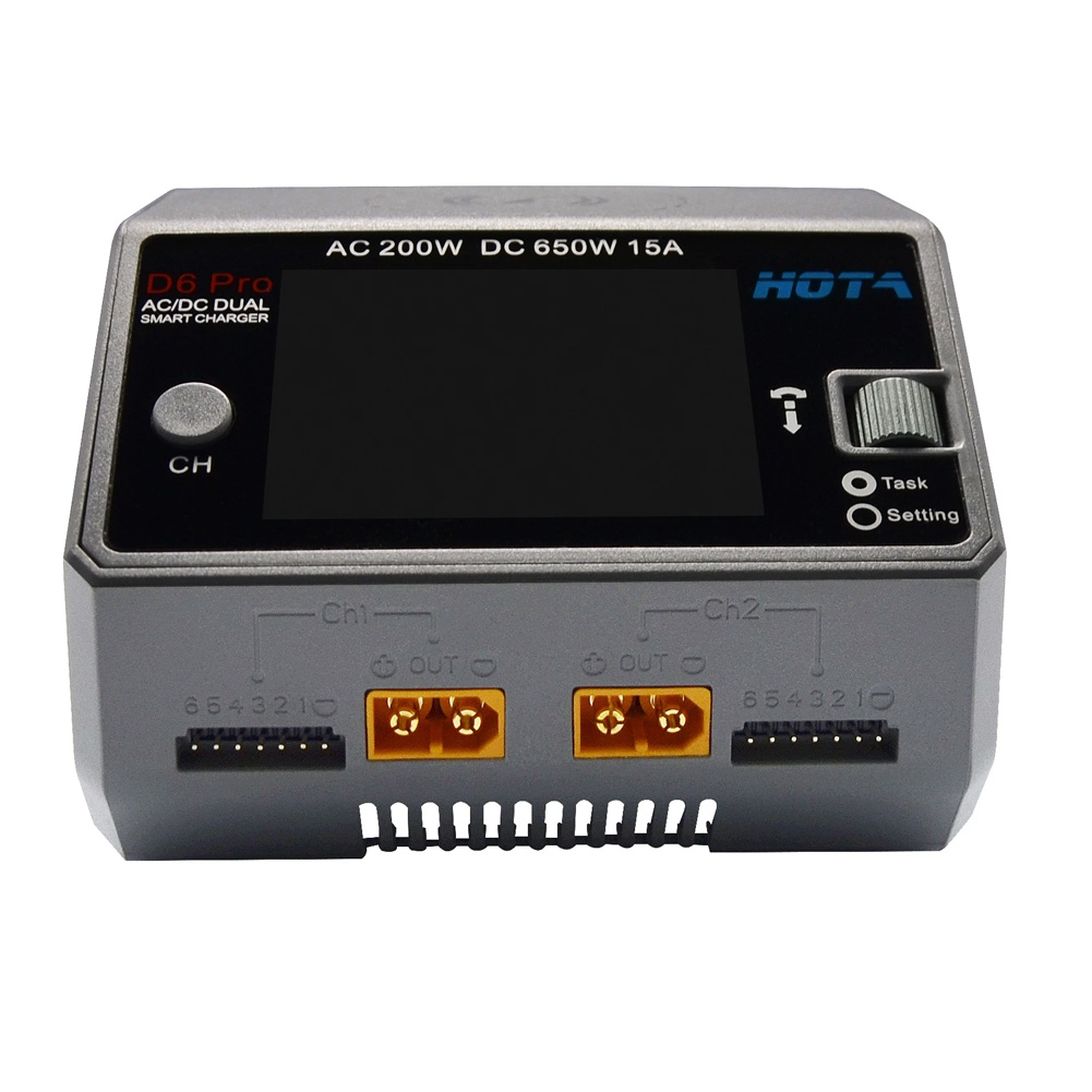HOTA D6 Pro Black AC 200w DC 2 - Hota D6 Pro Dual Lipo Charger review and price